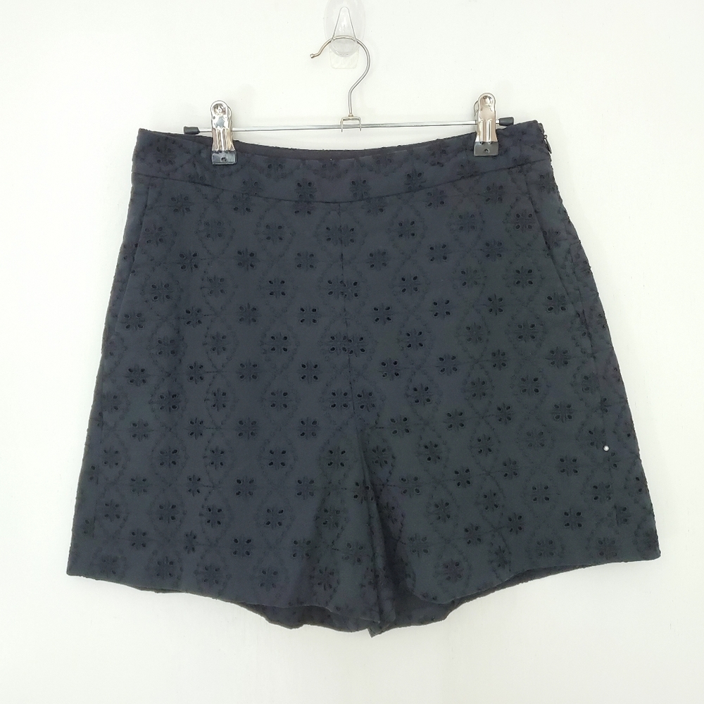 Pearl Shorts by Lela Rose Black Floral Eyelet Shorts Size 4